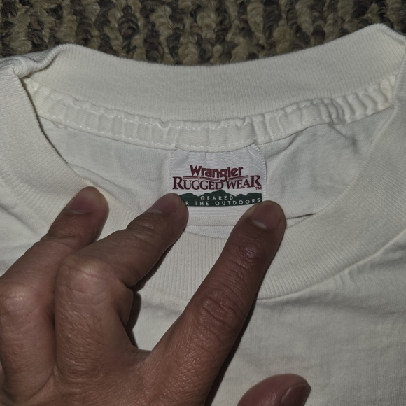 Vintage Wrangler Rugged Wear Men's White Tee - Picture 2 of 3